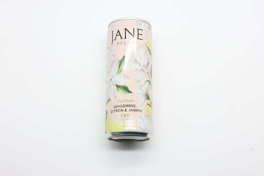 Jane – Thé Glacé Citron Gingembre Jasmin au CBD (33cl)