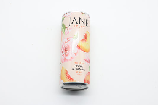 Jane – Thé Glacé Pêche Romarin au CBD (33cl)